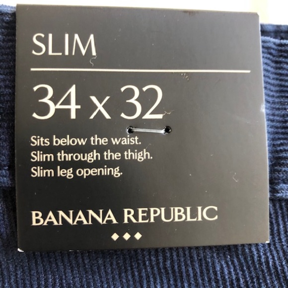 NWT Banana Republic Navy Slim Fit Corduroy Pants - Picture 6 of 6